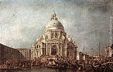Basilica Canvas Paintings - The Doge at the Basilica of La Salute